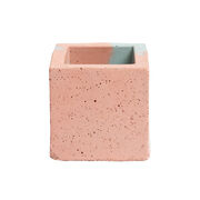 Mini concrete blue pink marble square pot